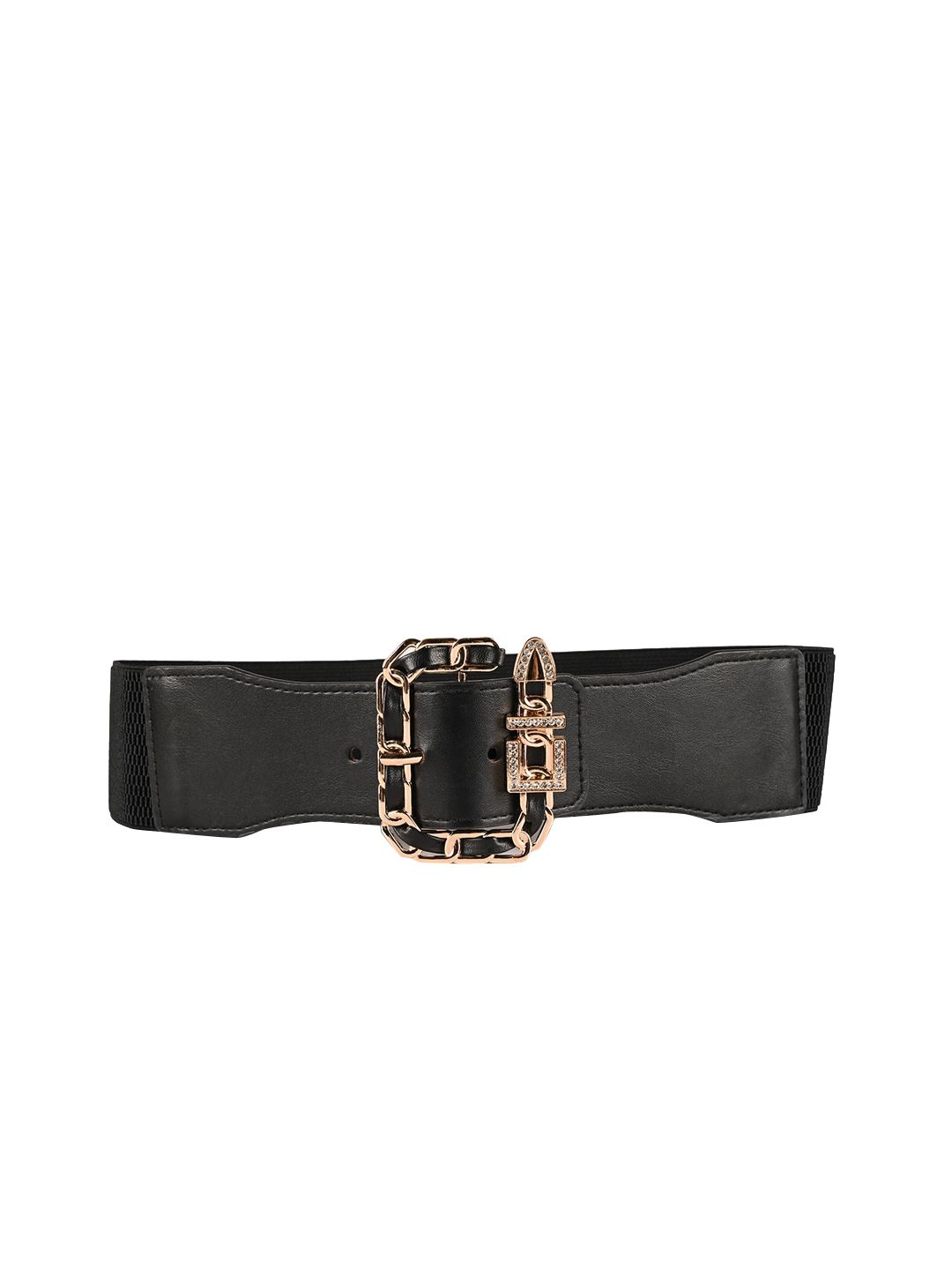 BuckleUp Women Black Stretchable Belt Price in India