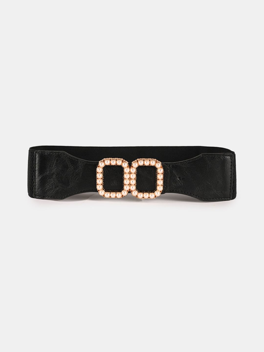 BuckleUp Women Black Textured Belt Price in India