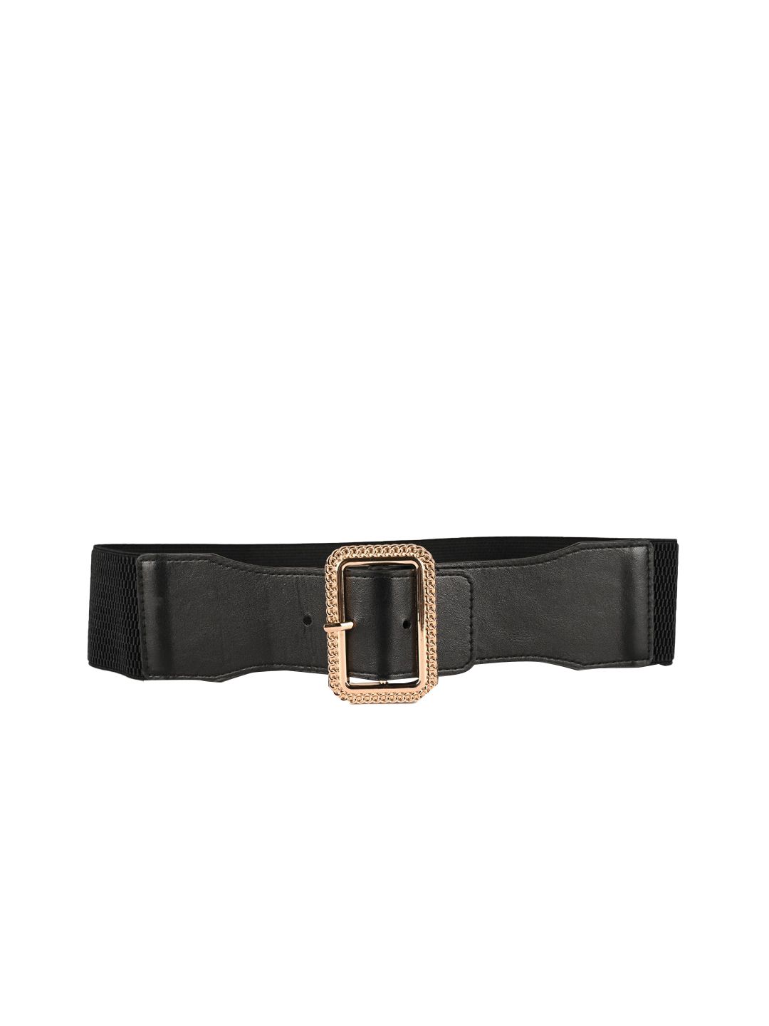 BuckleUp Women Black Solid Casual Belt Price in India