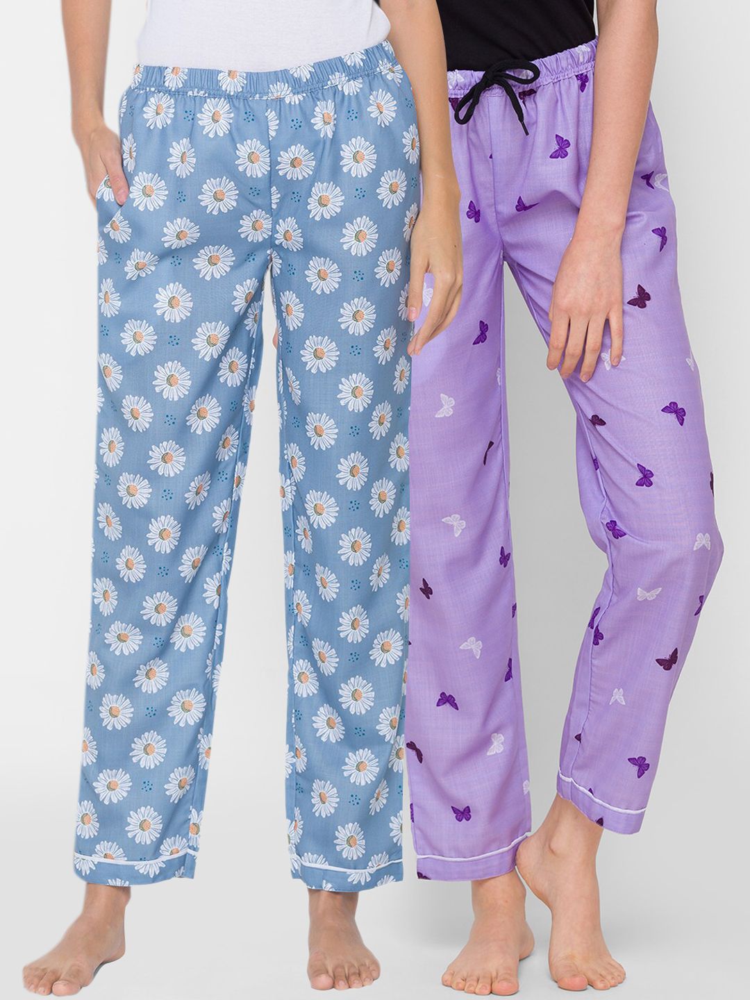 FashionRack Pack of 2 Women Printed Lounge Pants Price in India