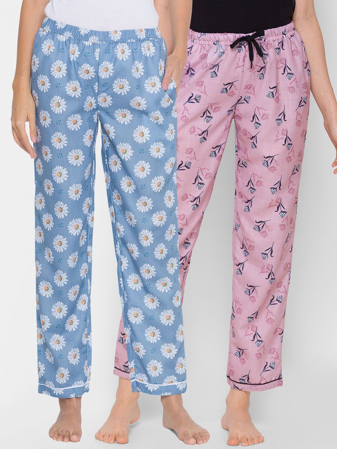 FashionRack Women Pack of 2 Printed Lounge Pants Price in India