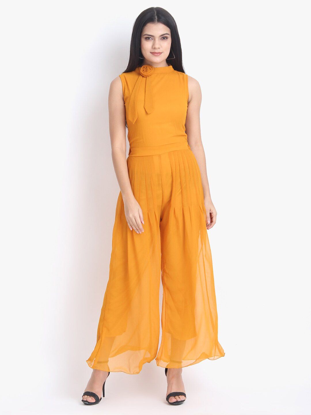 Kannan Women Yellow Basic Jumpsuit Price in India