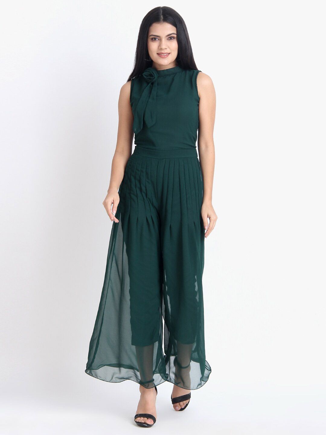 Kannan Green Basic Jumpsuit with Applique Price in India