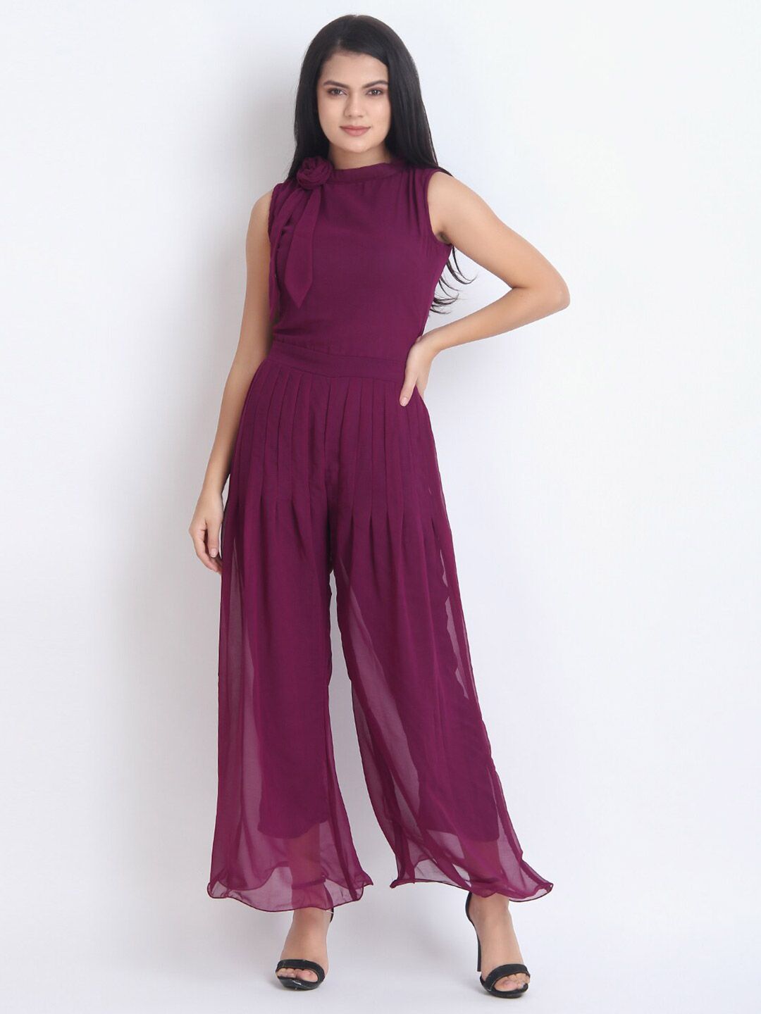Kannan Purple Solid Basic Jumpsuit Price in India