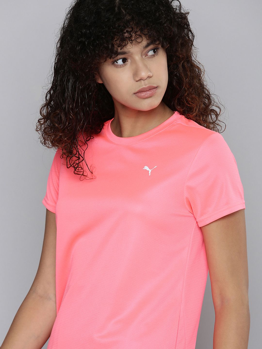 Puma Women Pink Running  T-shirt Price in India