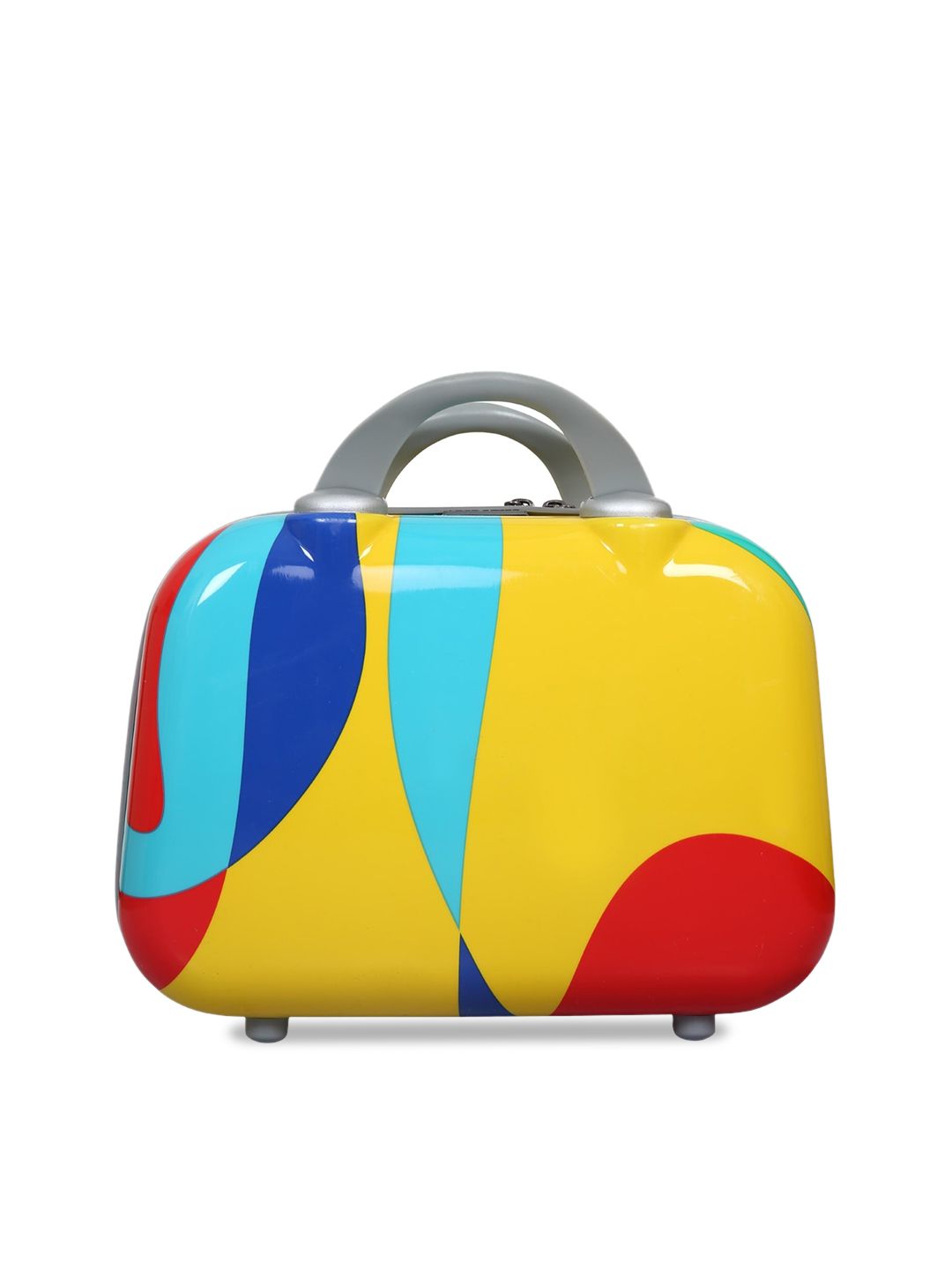 Polo Class  Yellow & Red Printed Hard-Sided Vanity Bag Price in India