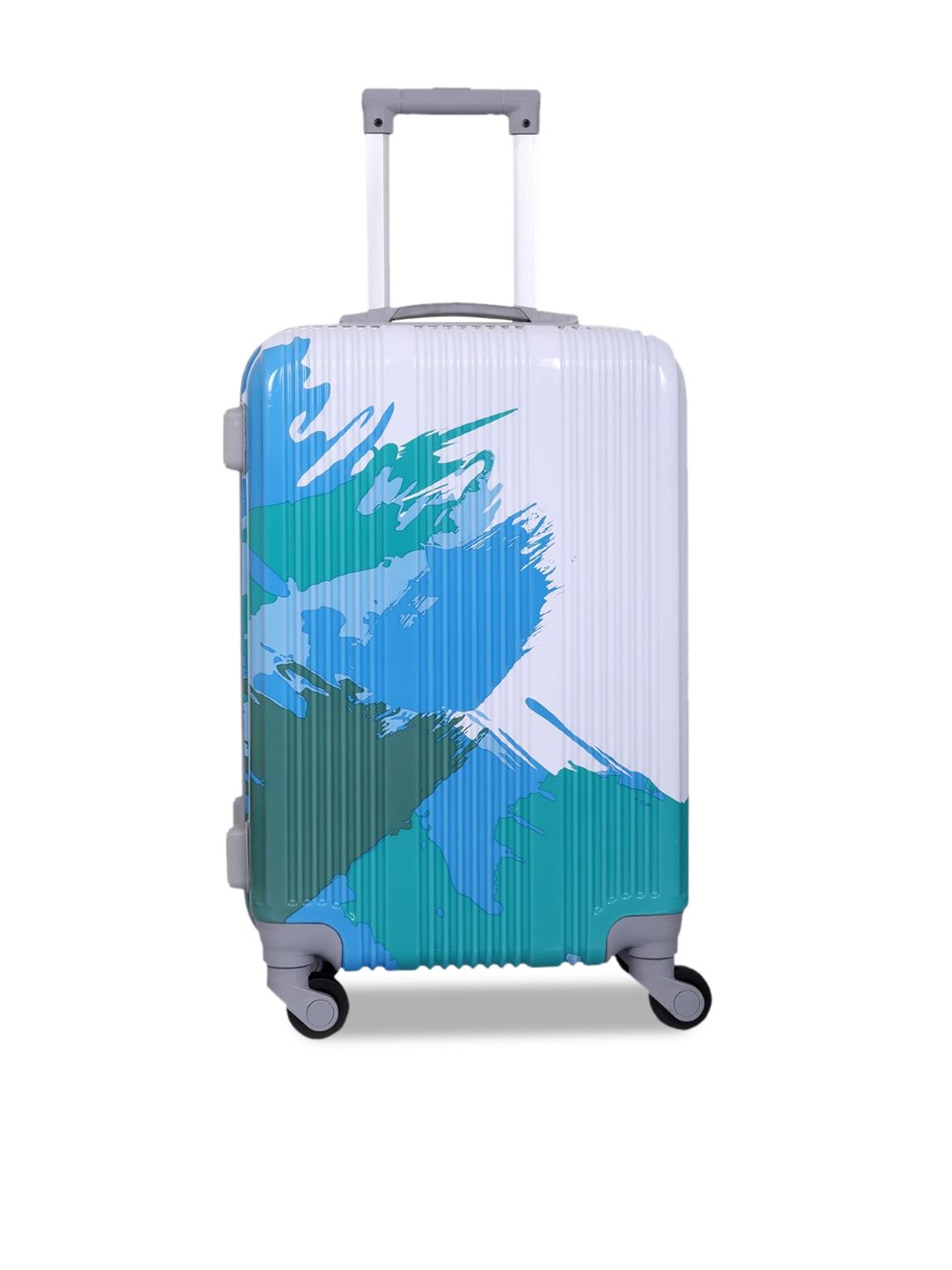 Polo Class Blue & White Printed Trolley Bag Price in India