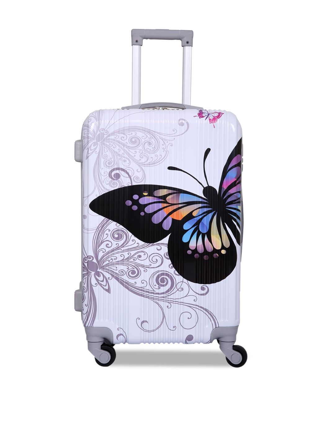 Polo Class White Printed Trolley Bag- 24 inch Price in India