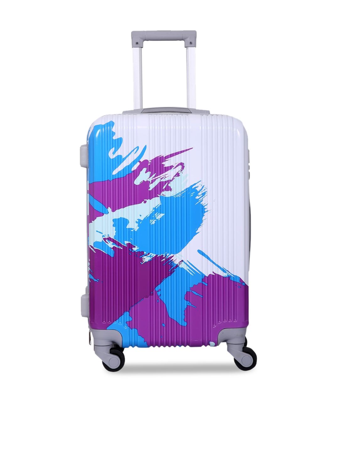 Polo Class Purple & Blue 28 Inch Printed Trolley Bag Price in India