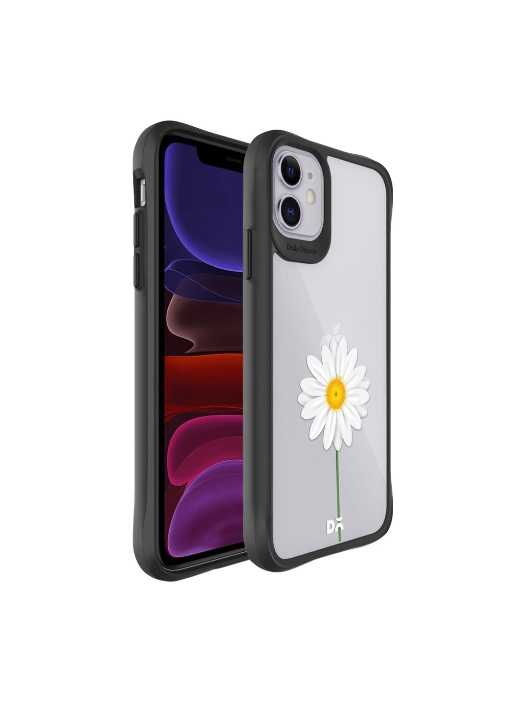 DailyObjects Grey & White Floral Printed IPhone 11 Back Case Mobile Accessories