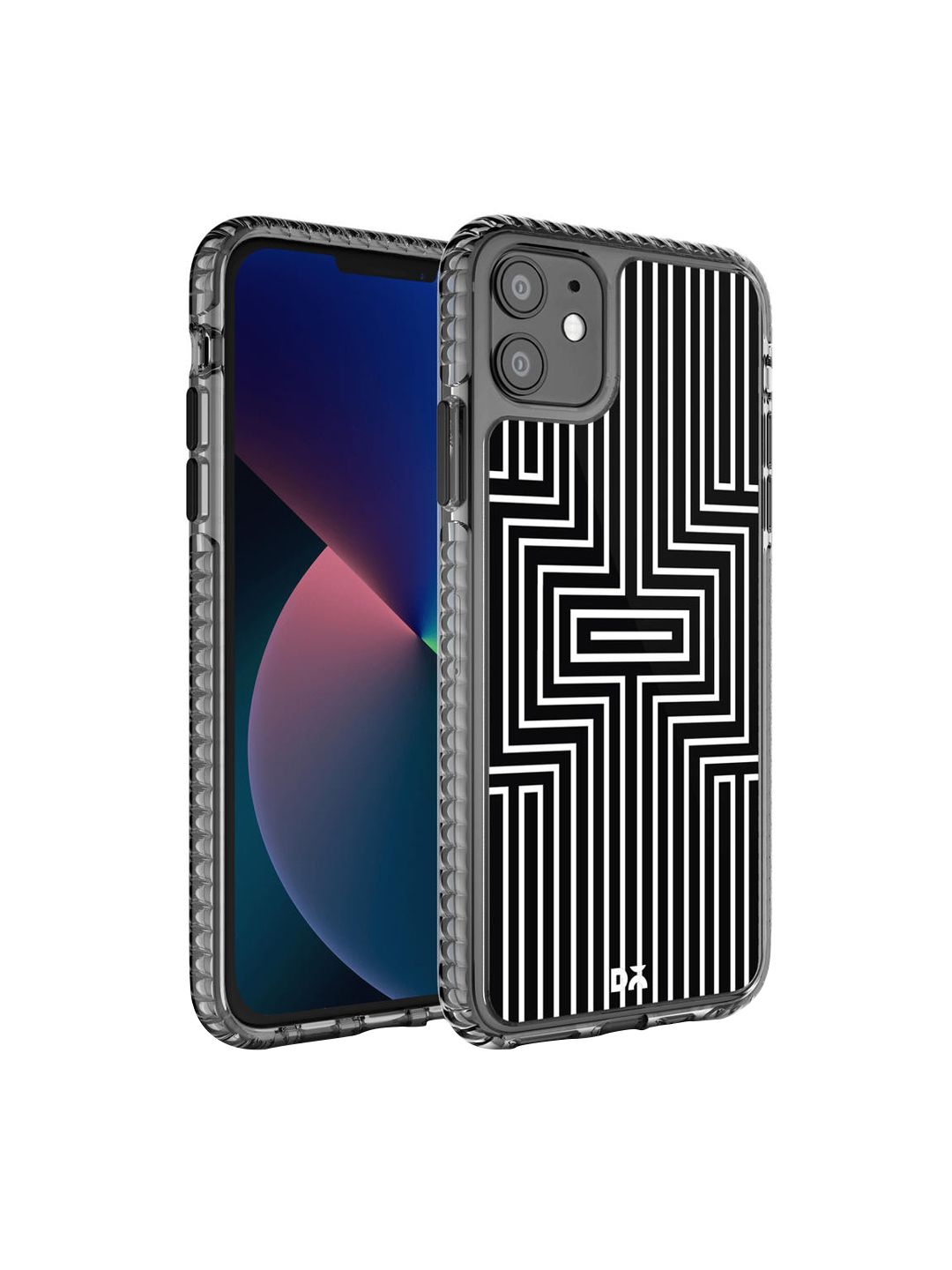 DailyObjects Black & White Maze White Stride 2.0 iPhone 11 Phone Case