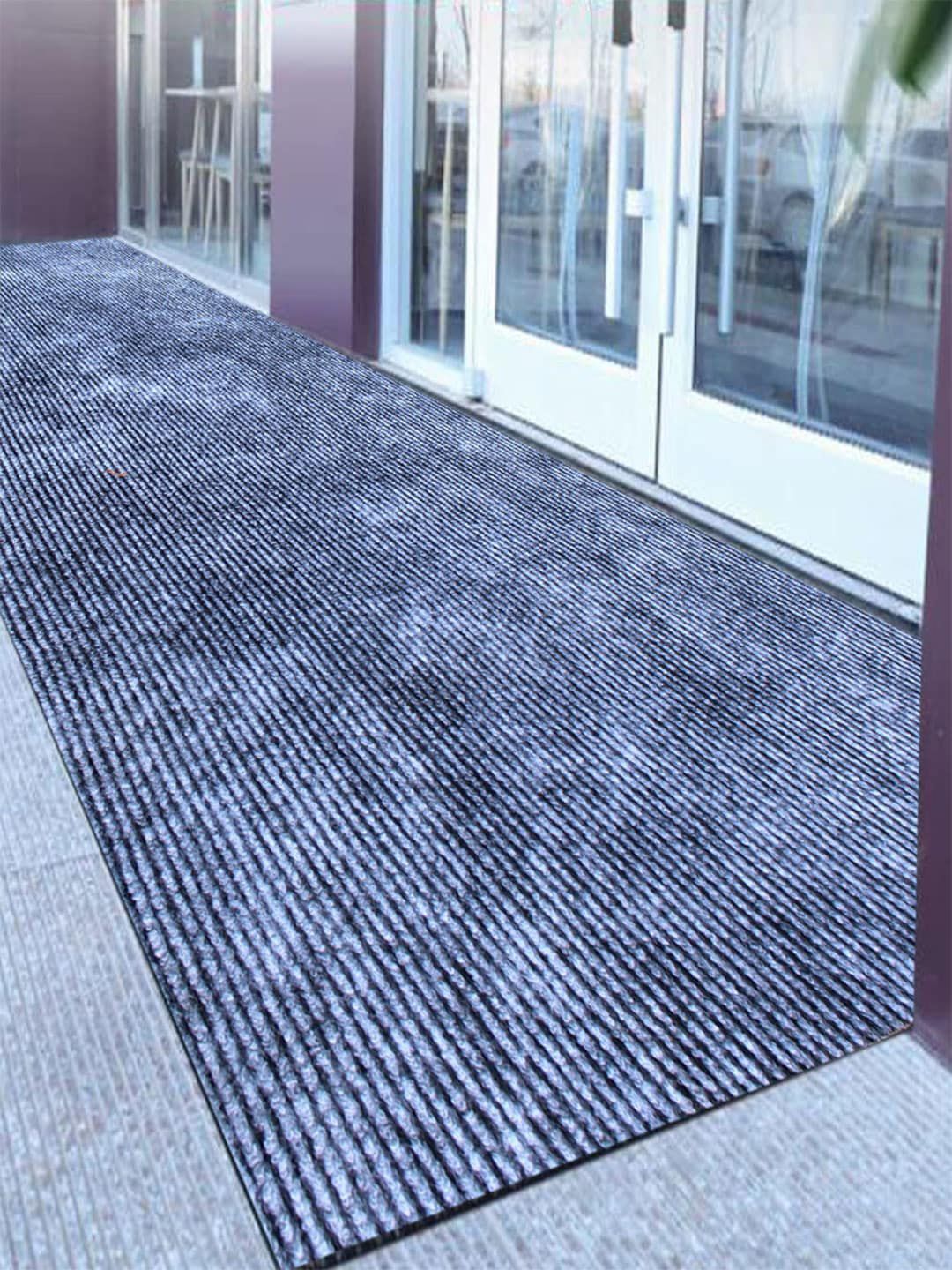LUXEHOME INTERNATIONAL Grey Solid Anti-Skid Carpet Price in India