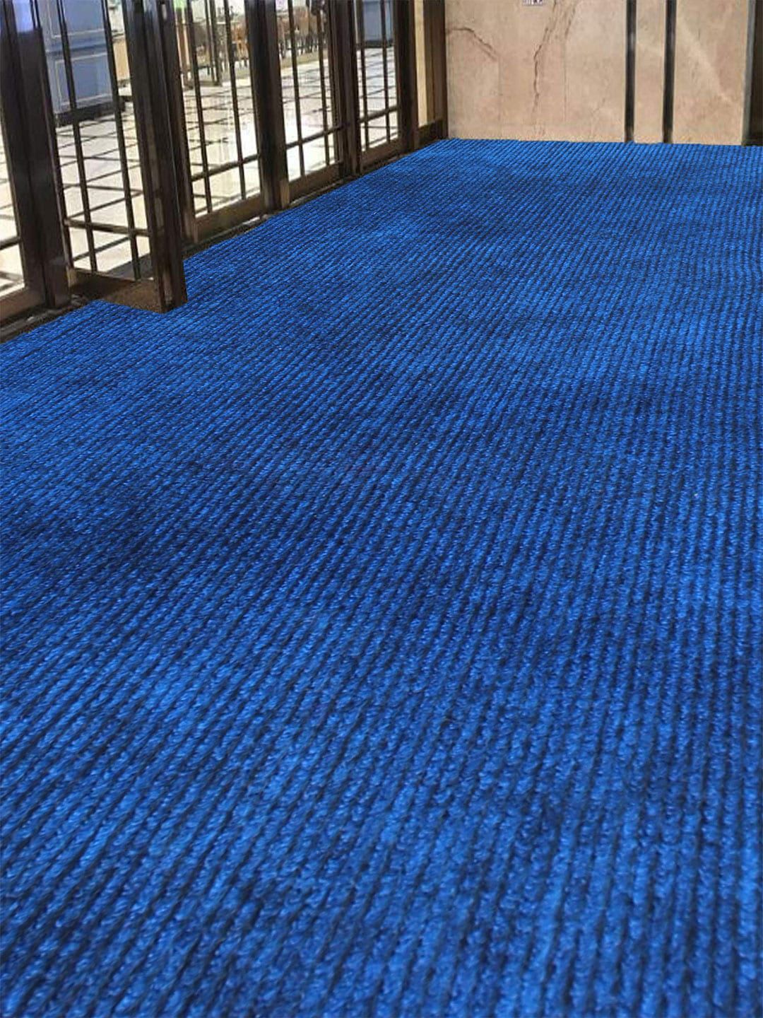 LUXEHOME INTERNATIONAL Blue Solid No Shredding Carpet Price in India