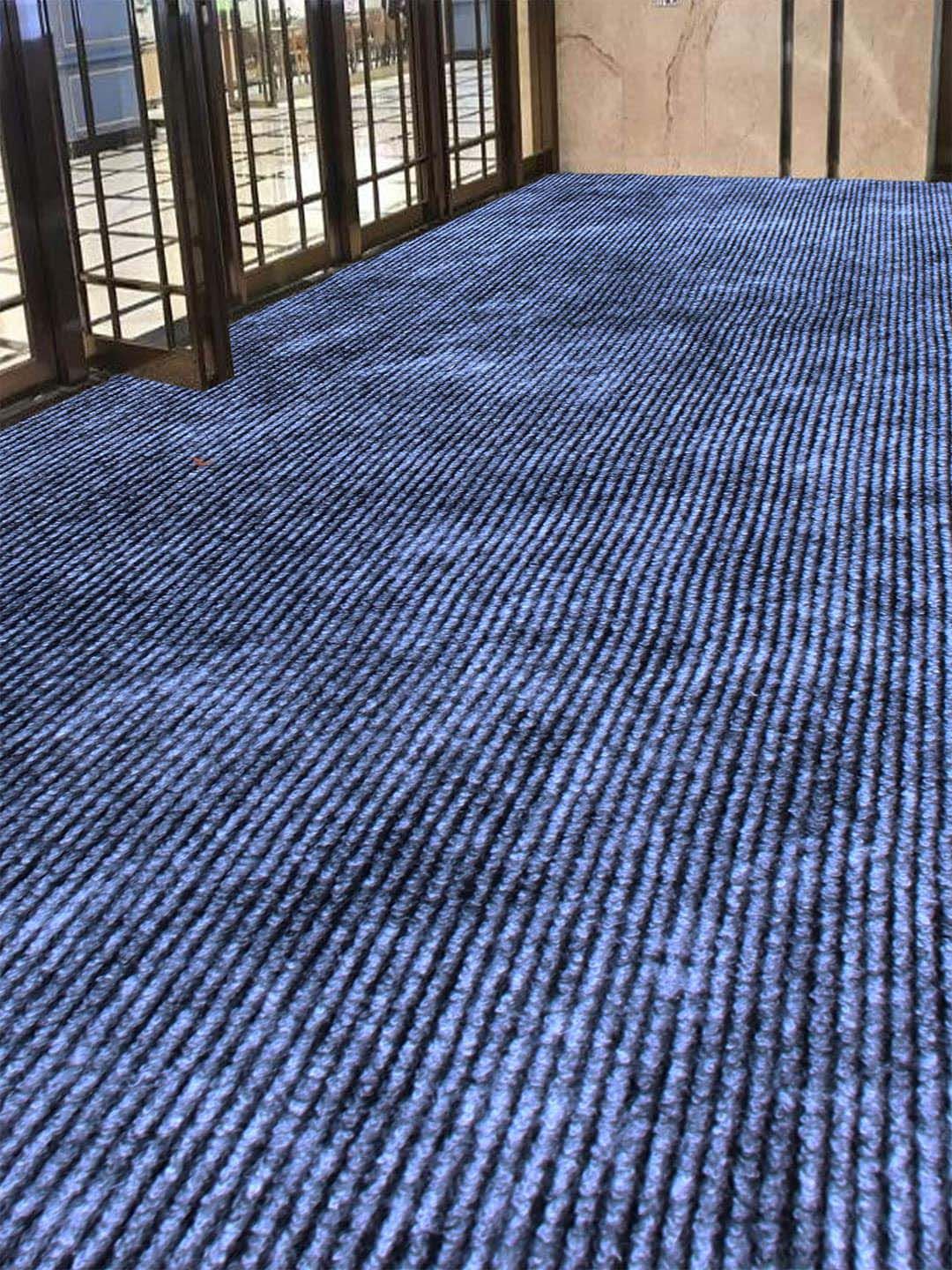 LUXEHOME INTERNATIONAL Blue Solid Anti Skid Waterproof Carpet Price in India