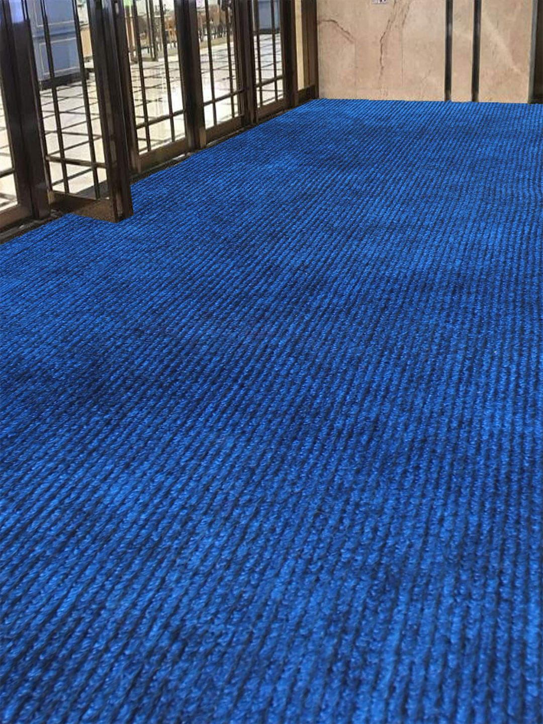 LUXEHOME INTERNATIONAL Adults Blue Solid Carpets Price in India