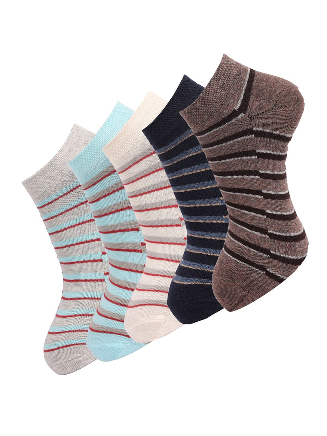 Dollar Socks Men Pack Of 5 Assorted  Cotton Ankle-Length Socks