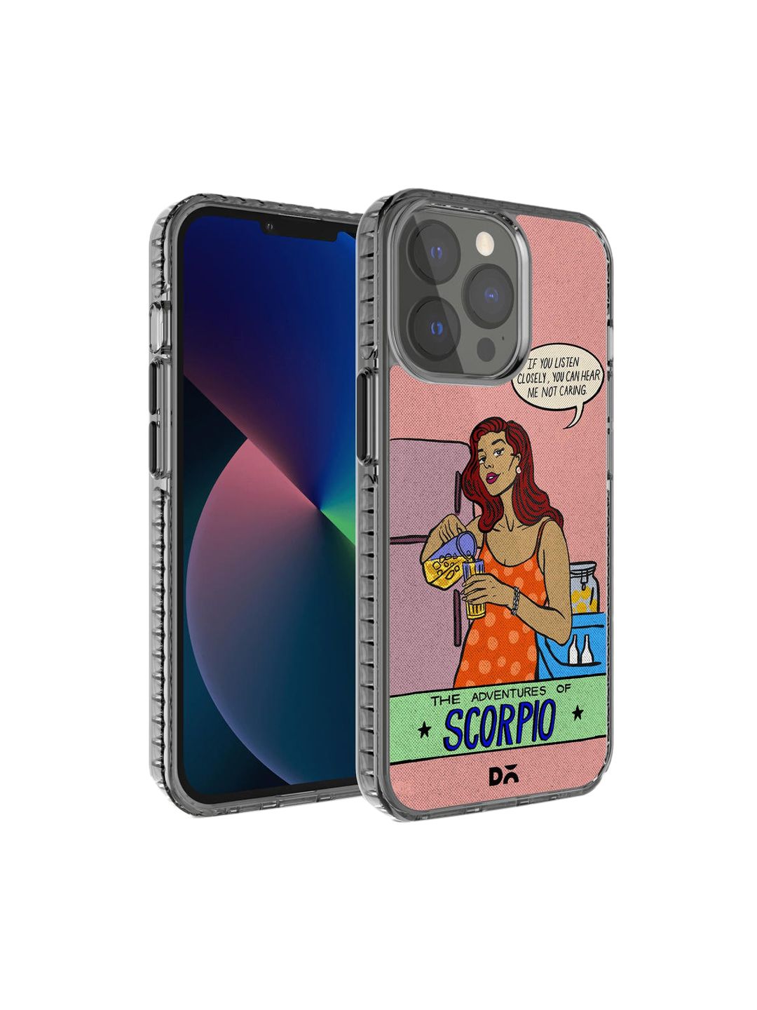 DailyObjects Pink & Orange Printed Scorpio Stride 2.0 iPhone 13 Pro Max Phone Back Case