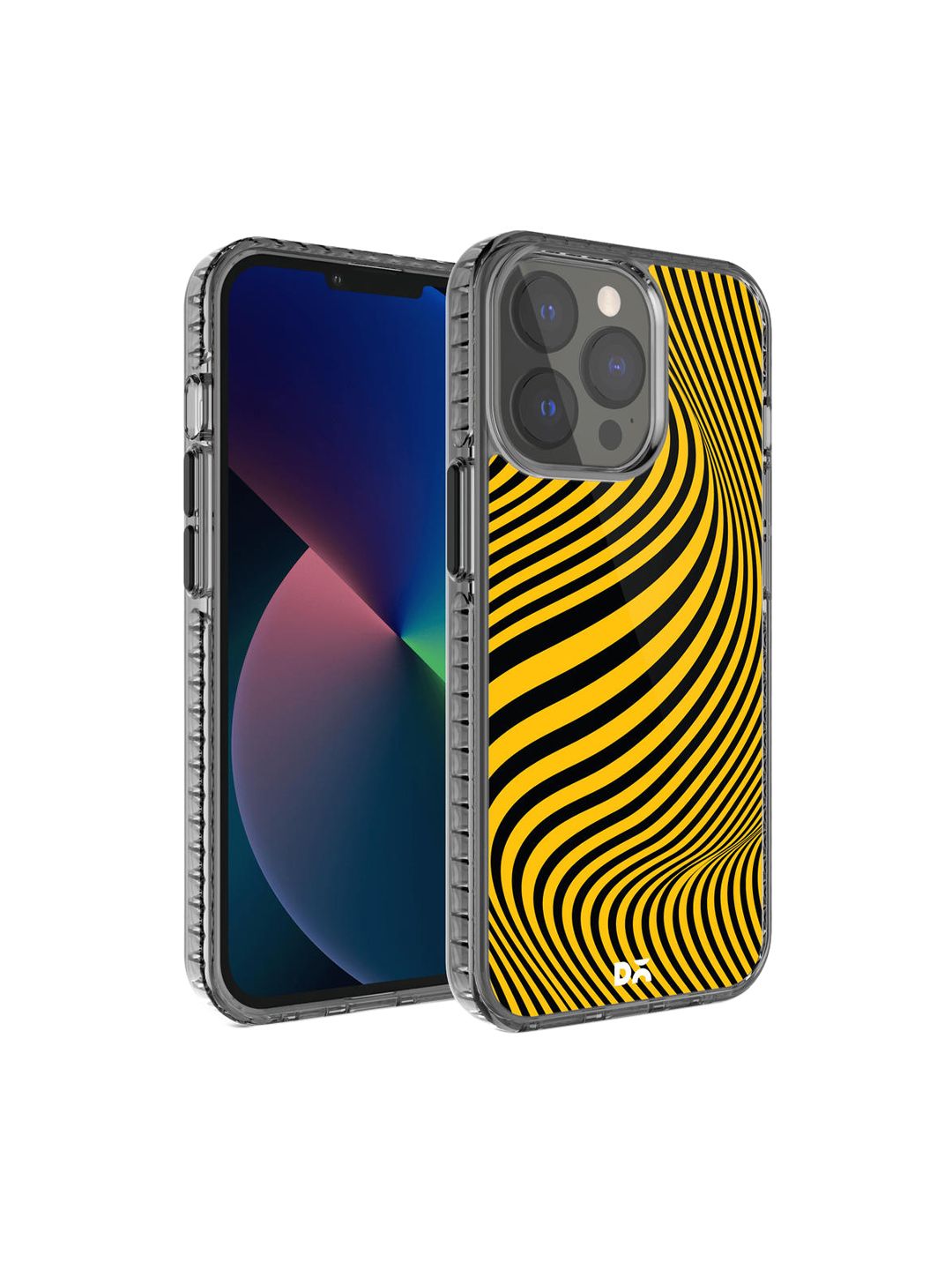 DailyObjects Black & Yellow Printed Wave Stride iPhone iPhone 13 Pro Max Phone Case