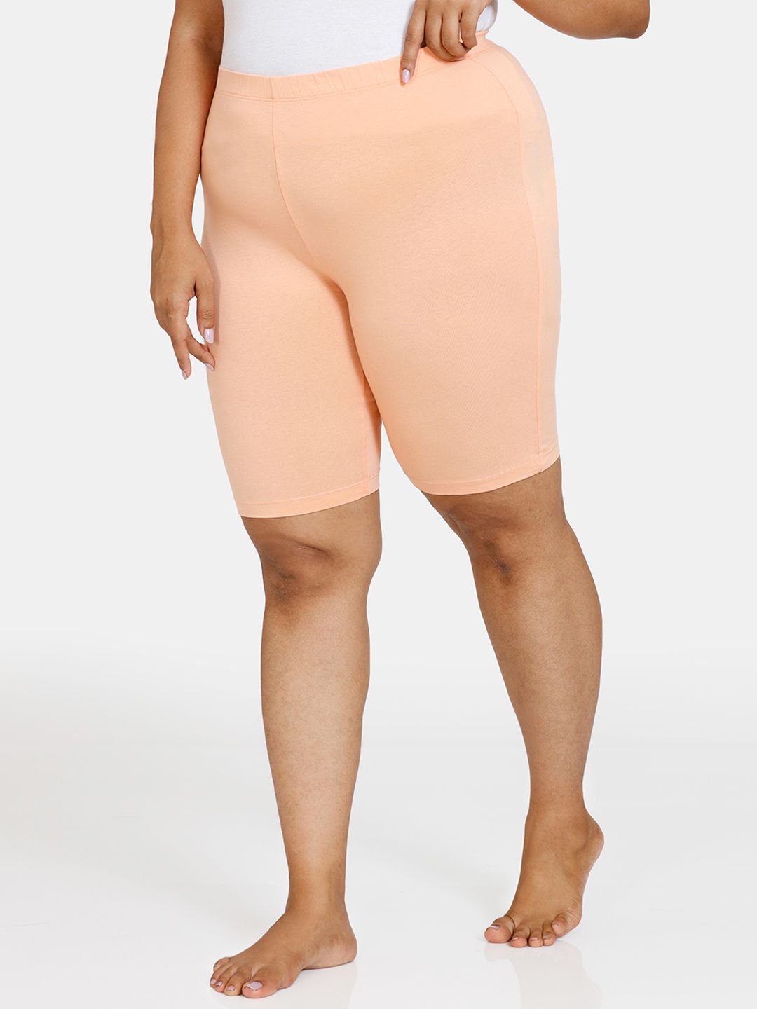 Zivame Plus Size Women Pink Slim Fit Shorts
