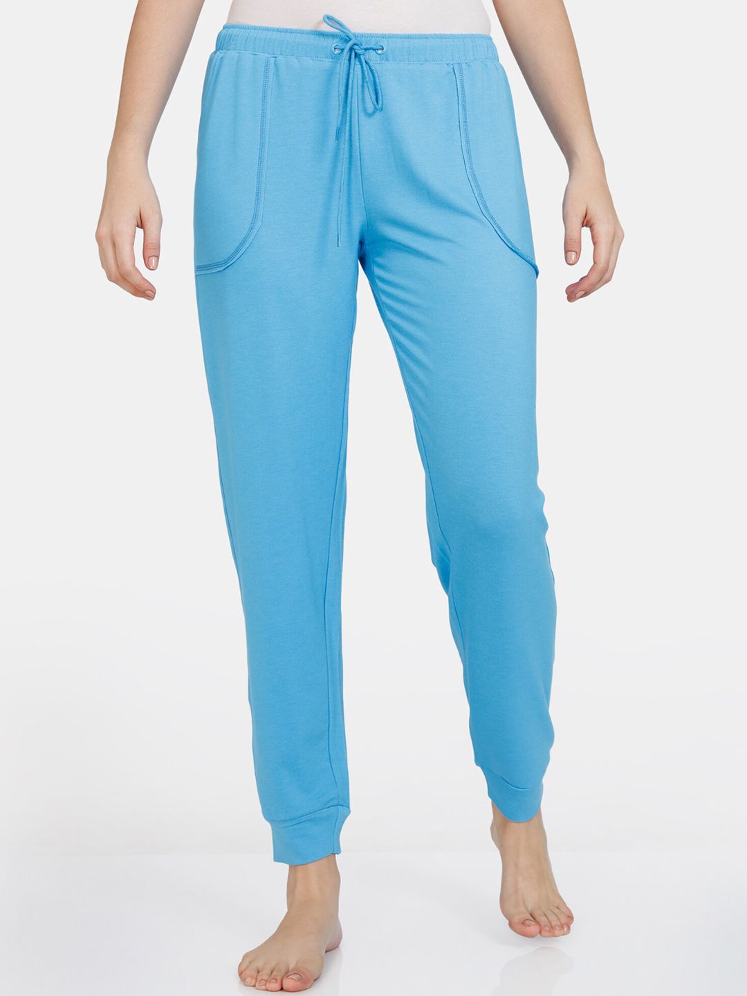 Zivame Women Blue Solid Lounge Pant Price in India