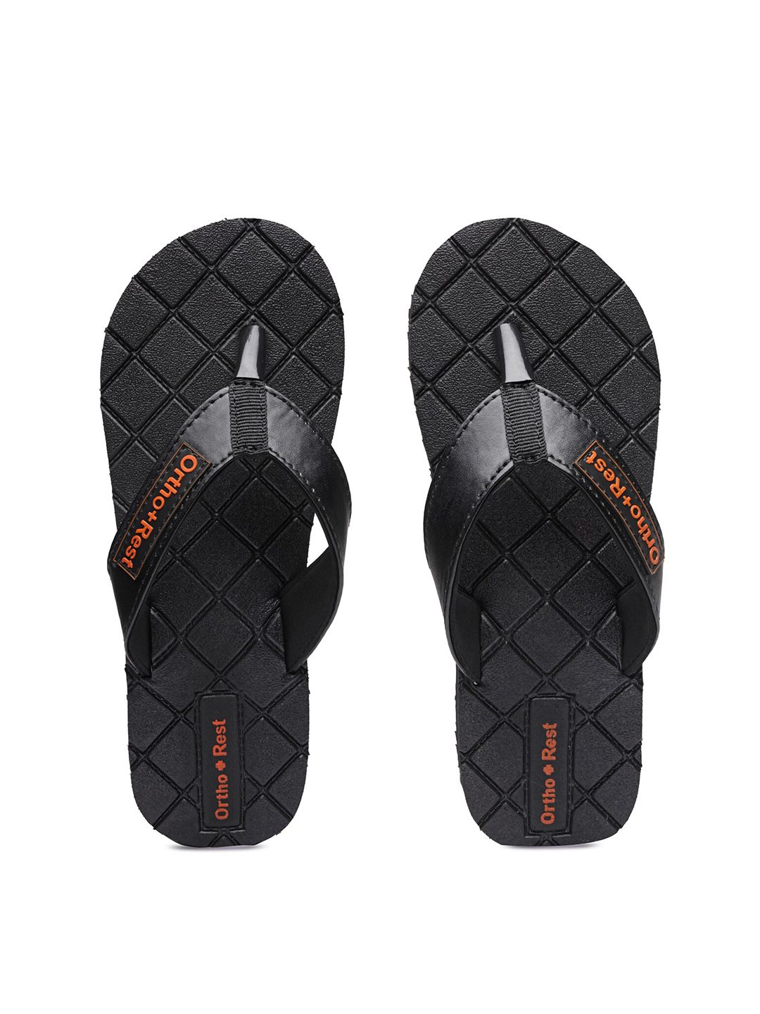 Ortho Rest Women Black & Red Thong Flip-Flops Price in India