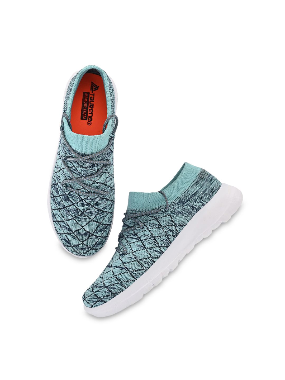 TAURENE Women Blue Textile Running Shoes Price in India