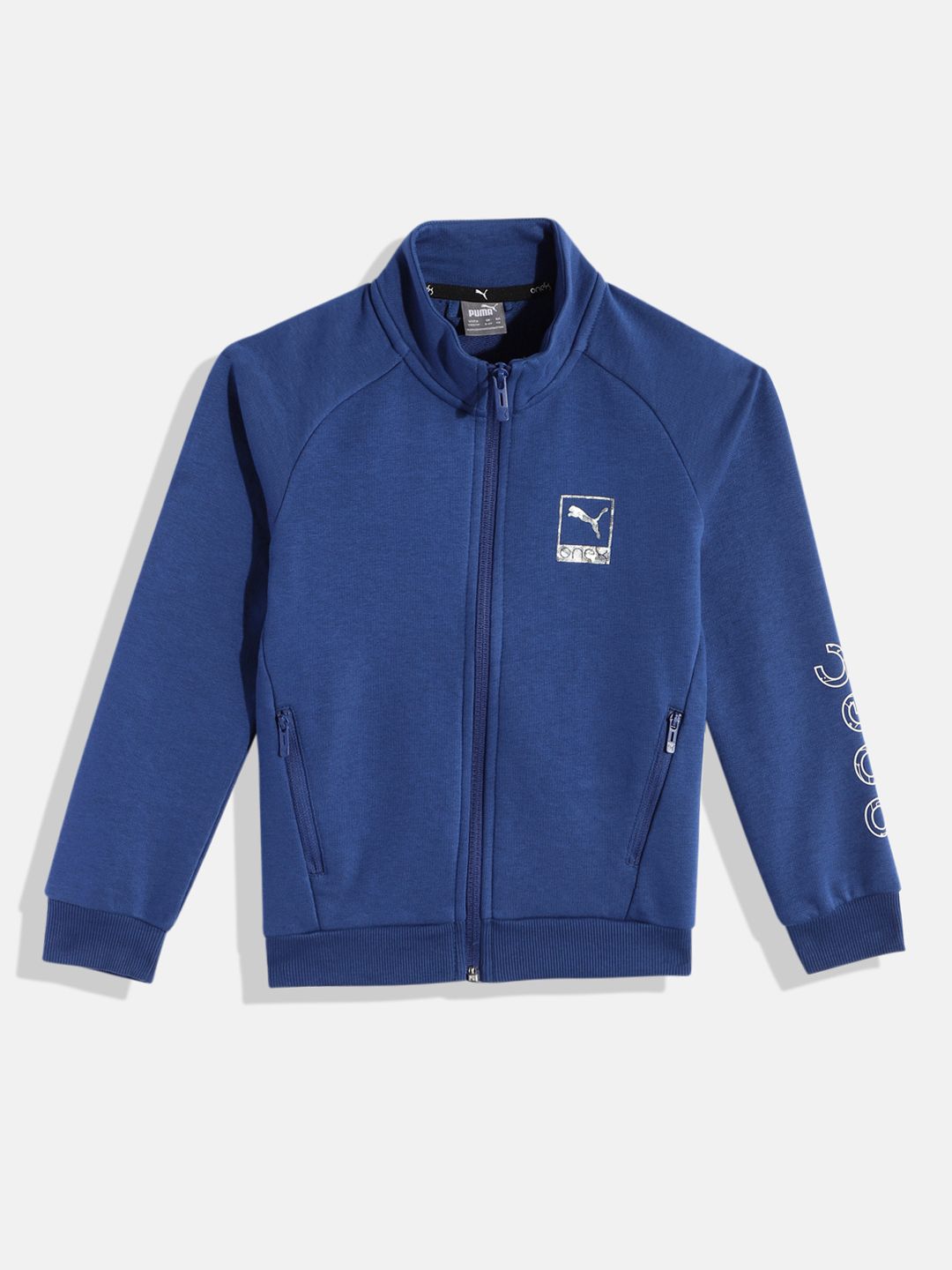 Buy one8 x PUMA Boys Blue Solid Knitted Virat Kohli Logo Regular