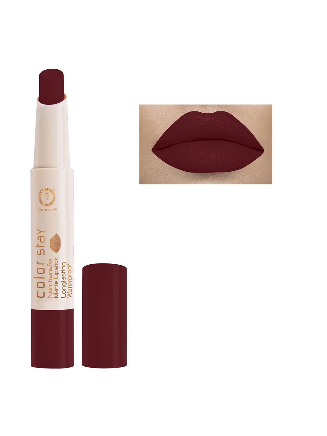 Colors Queen Women Rich Maroon Colors Stay Non Transfer Long Lasting Matte Lipstick Price in India