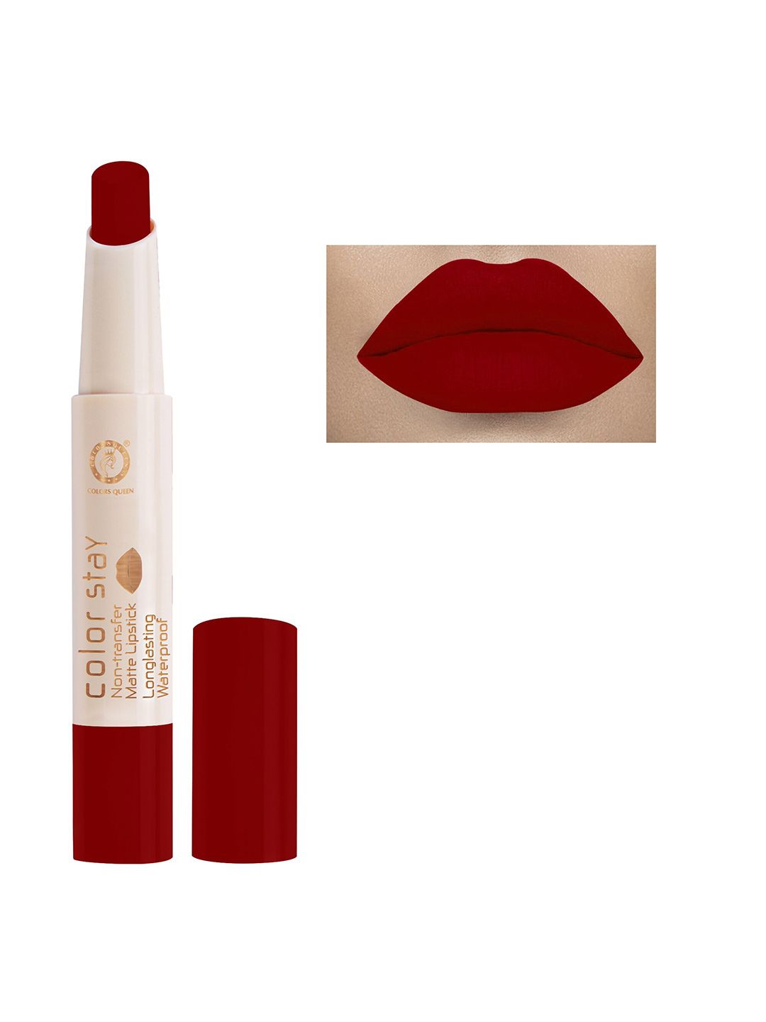 Colors Queen Colors Stay Non Transfer Matte Lipstick - Red Price in India