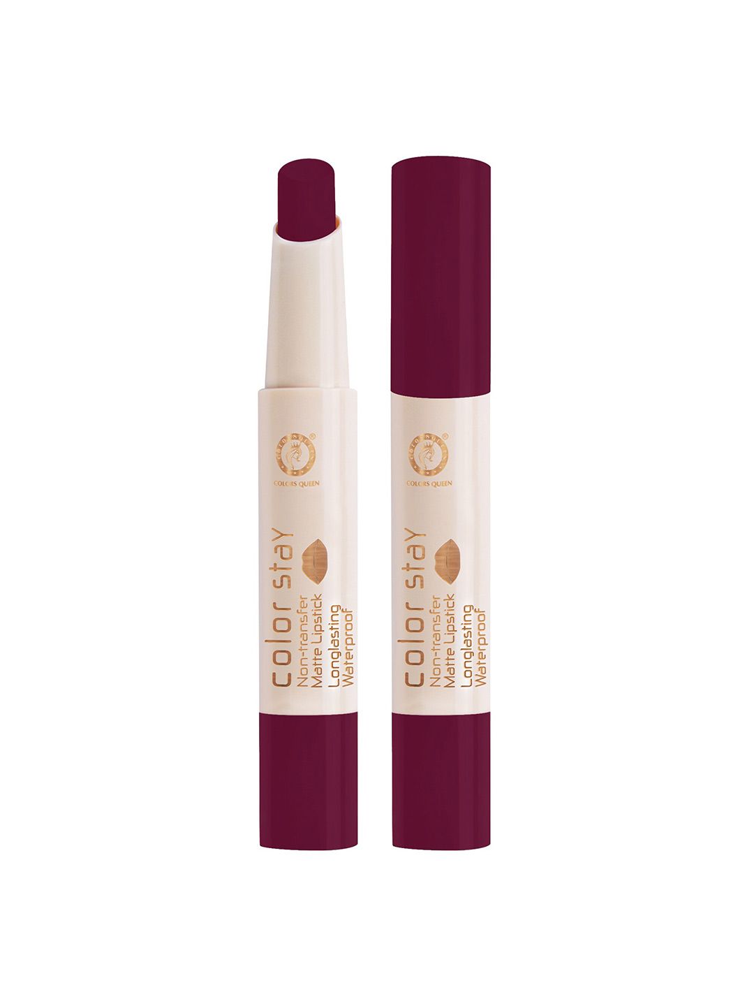 Colors Queen Colors Stay Non-Transfer Matte Lipstick - Wine 4 g Price in India