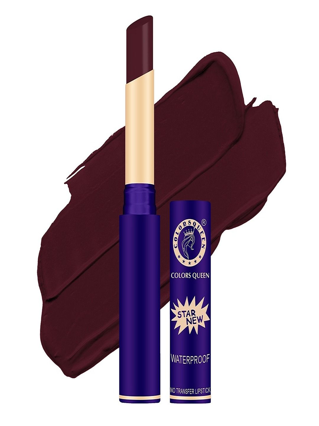Colors Queen Star New Queen Lips Non-Transfer Waterproof Matte Lipstick - Wine Maroon 827