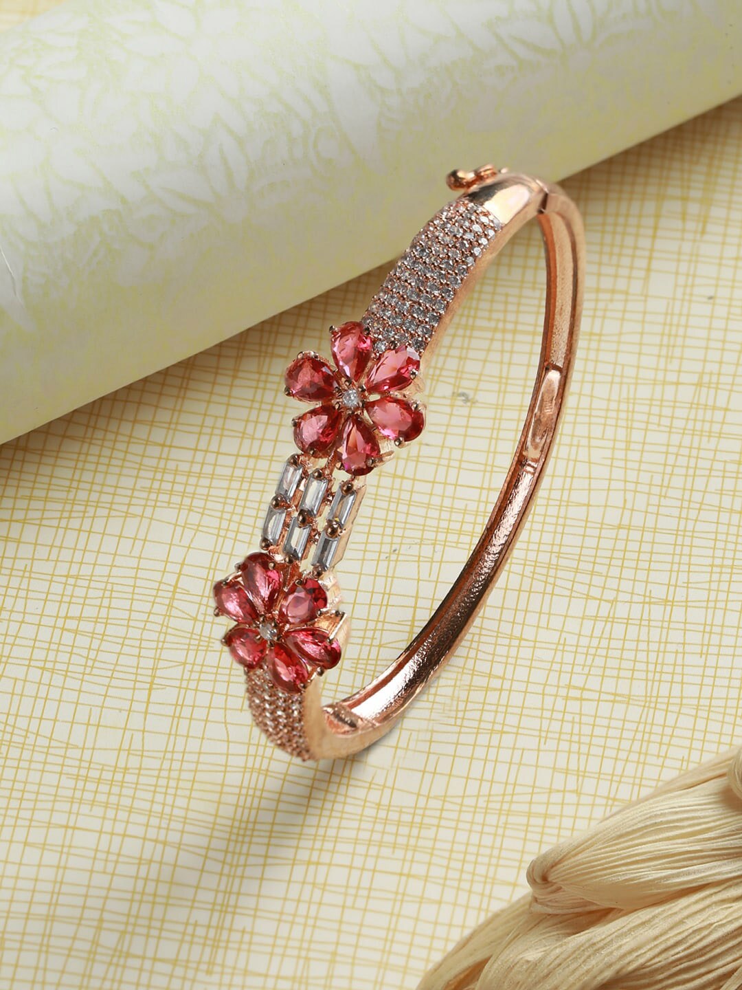 Priyaasi Women Rose Gold Bracelet Price in India