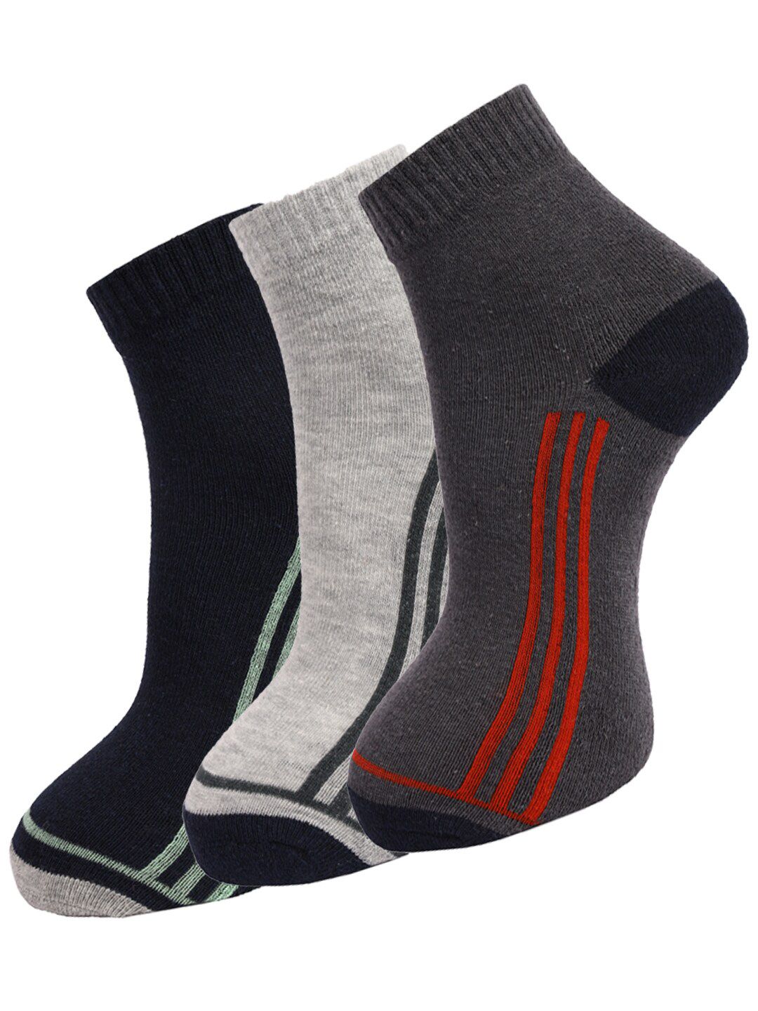 Dollar Socks Men Pack of 3 Assorted Ankle Length Cotton Length Socks