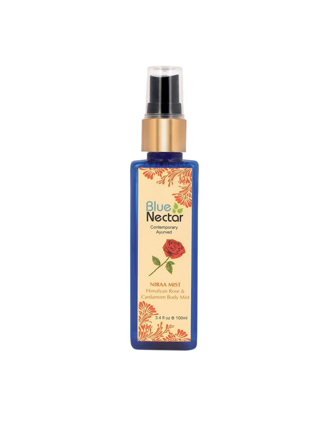 Blue Nectar Uplifting Body Mist with Himalayan Rose & Cardamom for Freshness - 100 ml Price in India