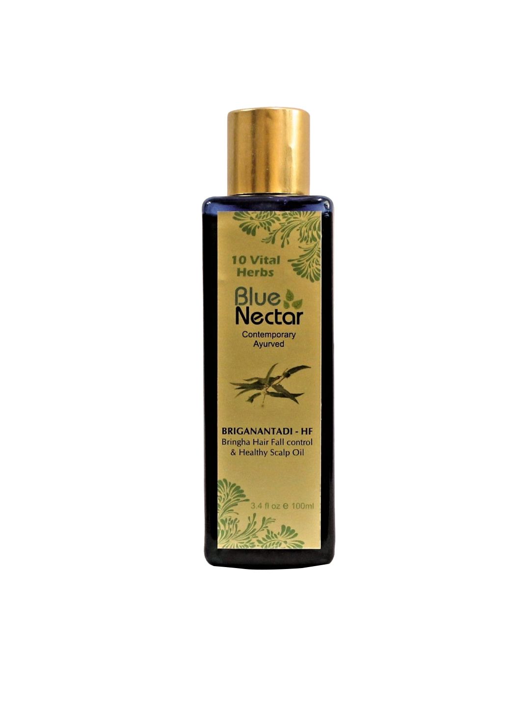 Blue Nectar Briganantadi Hair Fall Control and Healthy Scalp Hair Oil 10 Herbs - 100 ml Price in India
