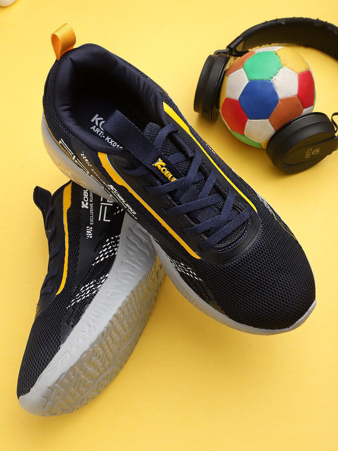 Koburg Men Blue Mesh Running Non-Marking Shoes