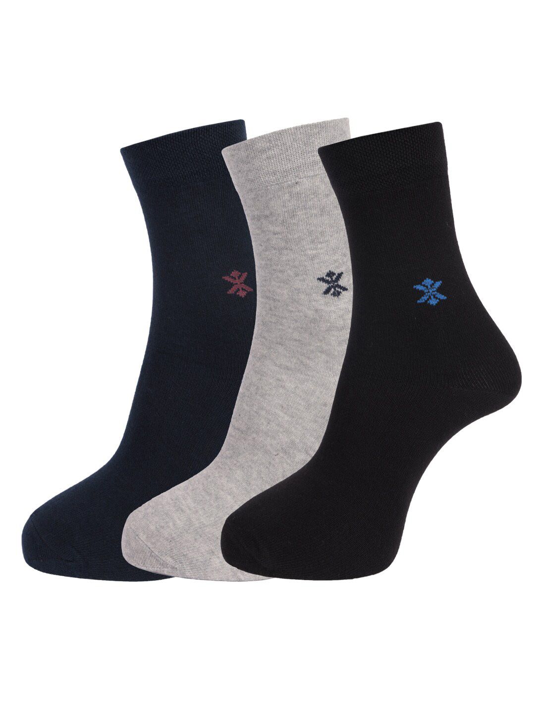 Dollar Socks Men Pack Of 3 Assorted Above Ankle Length Cotton Socks