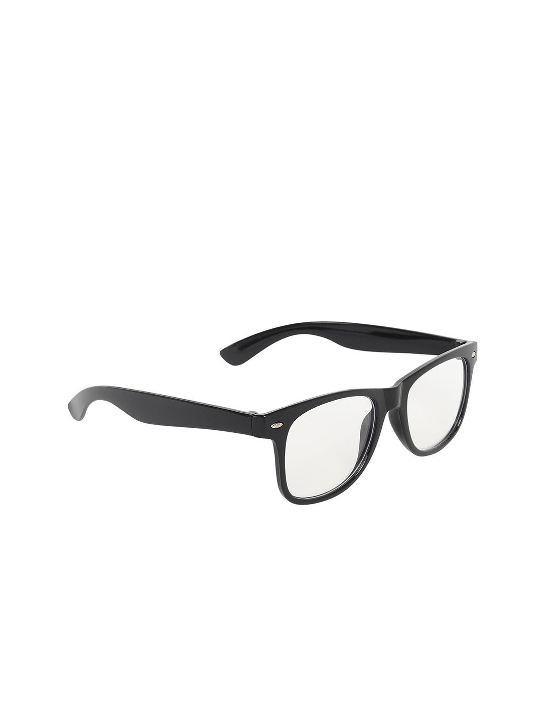 CRIBA Unisex Clear Lens & Black Wayfarer Sunglasses with UV Protected Lens Price in India