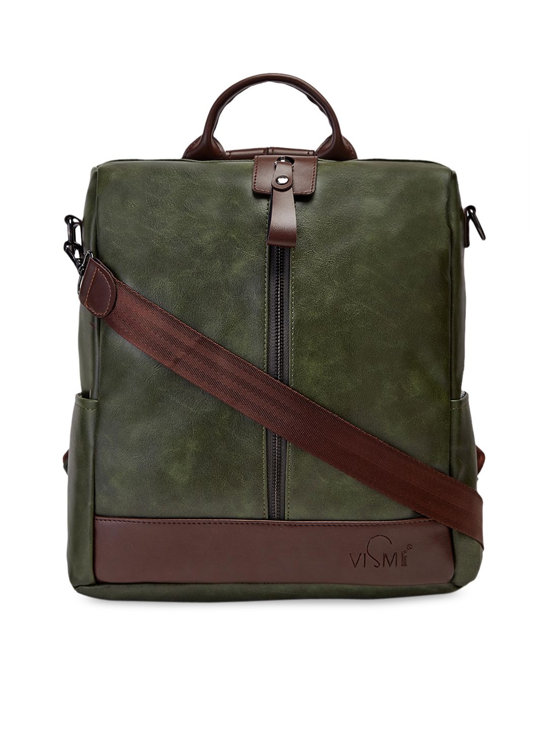 VISMIINTREND Women Green Backpacks Price in India