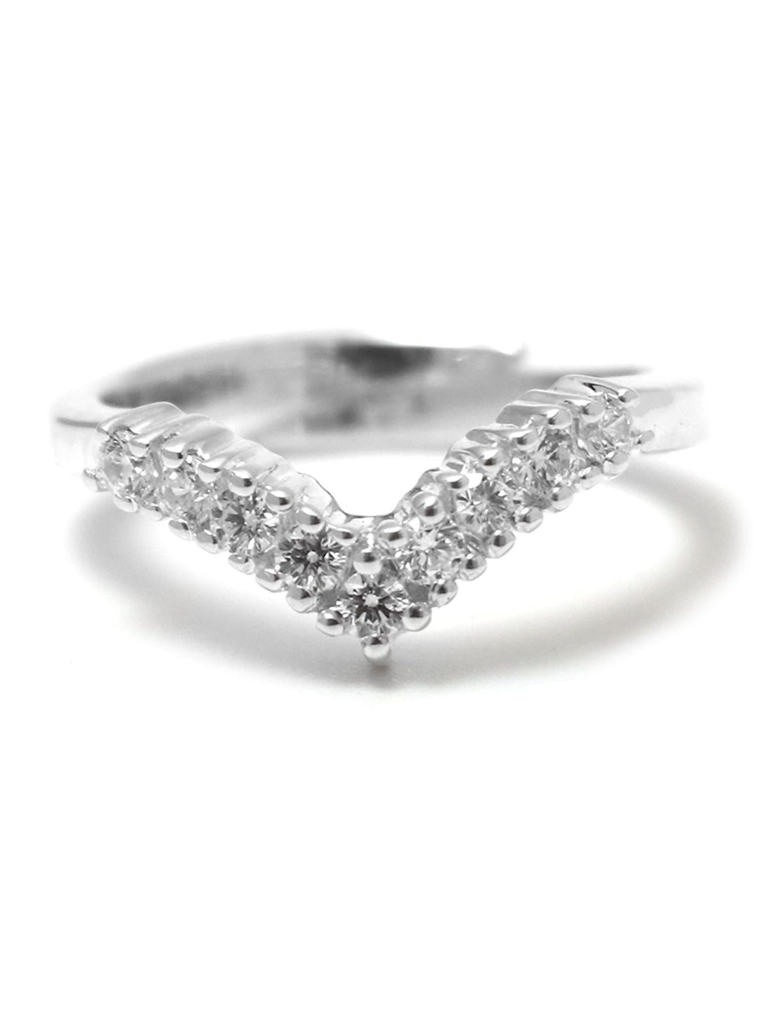 HIFLYER JEWELS Women White & Silver-Toned 925 Sterling Silver Ring Price in India