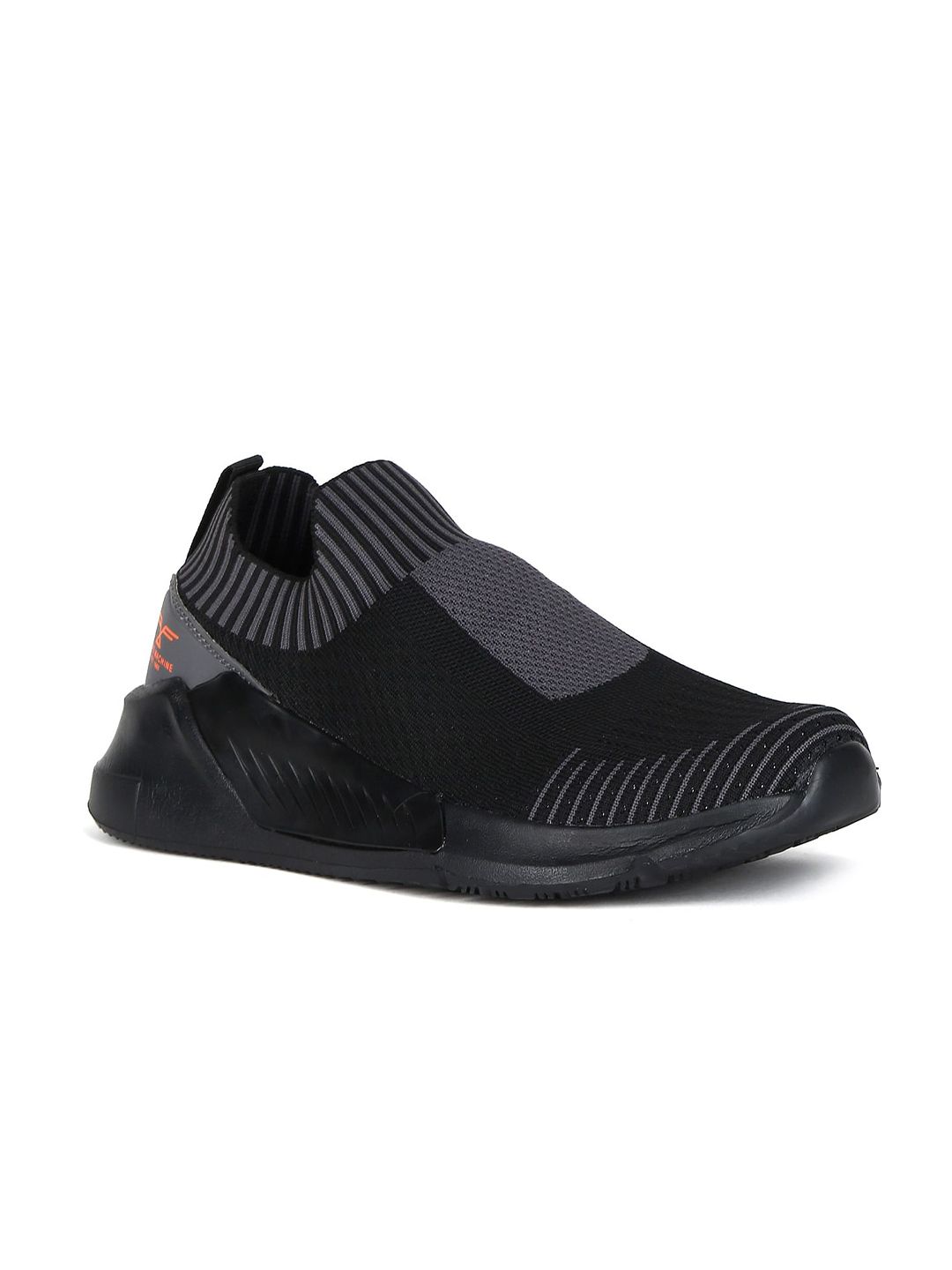 Flying Machine Men Black Textile Walking Shoes