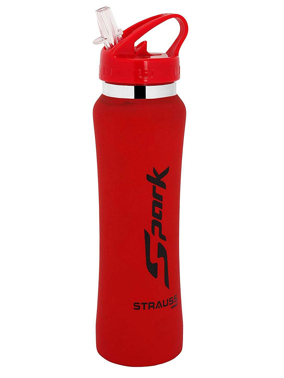 STRAUSS Red & Black Printed Stainless-Steel Bottle 750 ml Price in India