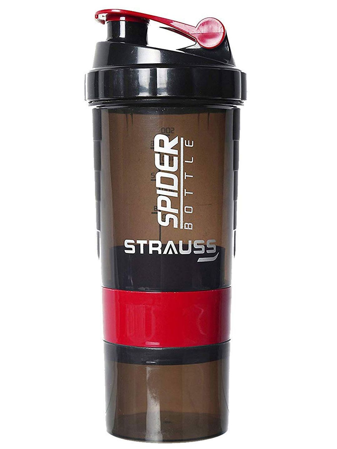 STRAUSS Adults Unisex Red & Black Solid Water Bottle 500 ml Price in India