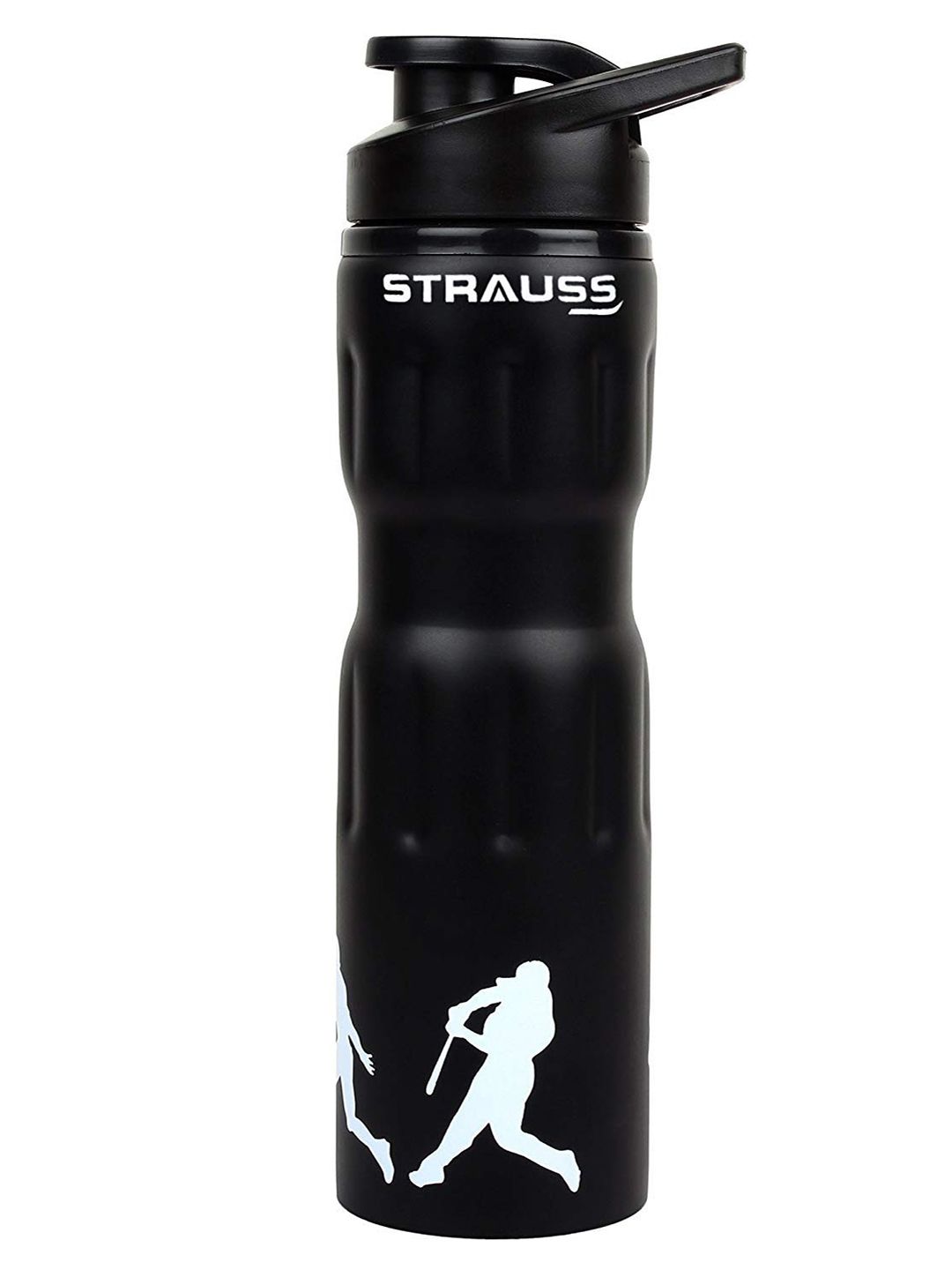 STRAUSS Black Printed Water Bottle Price in India