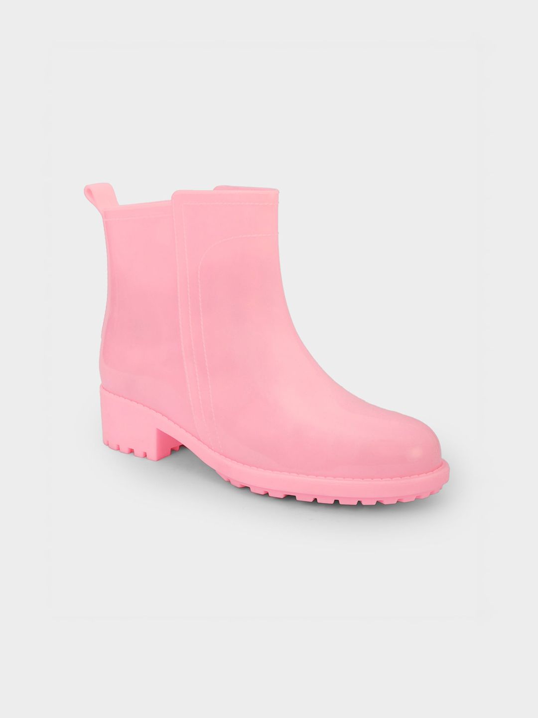 20Dresses Women Pink Solid Ankle Length Rain Boots Price in India