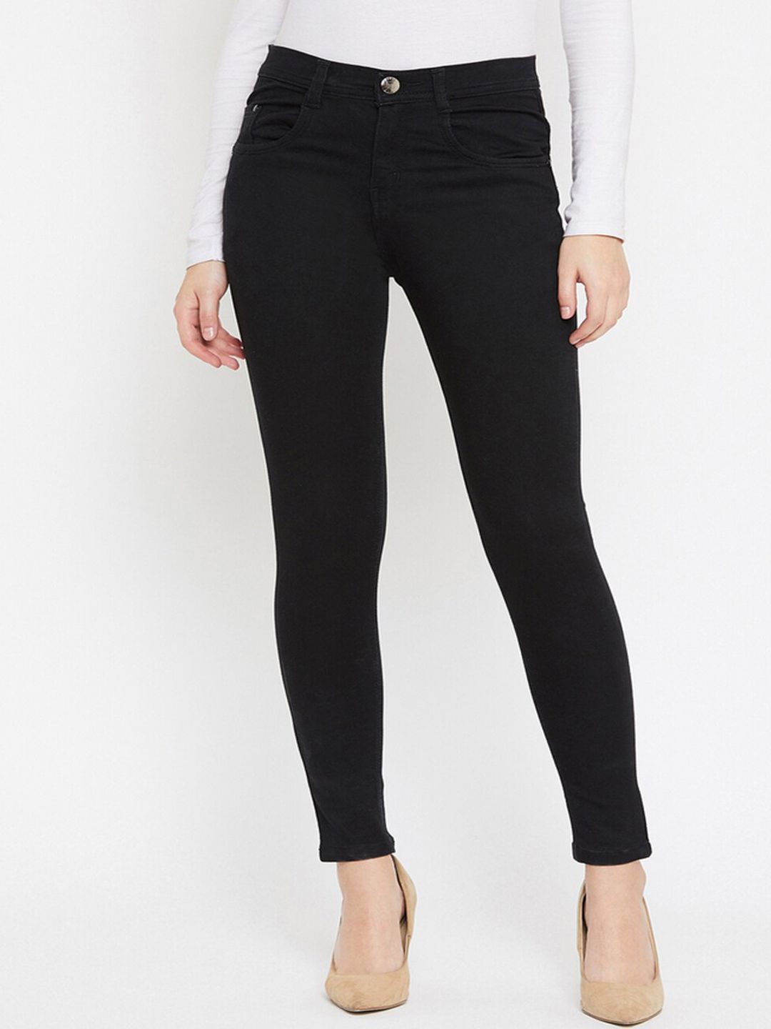 Nifty Women Black Slim Fit High-Rise Jeans Price in India