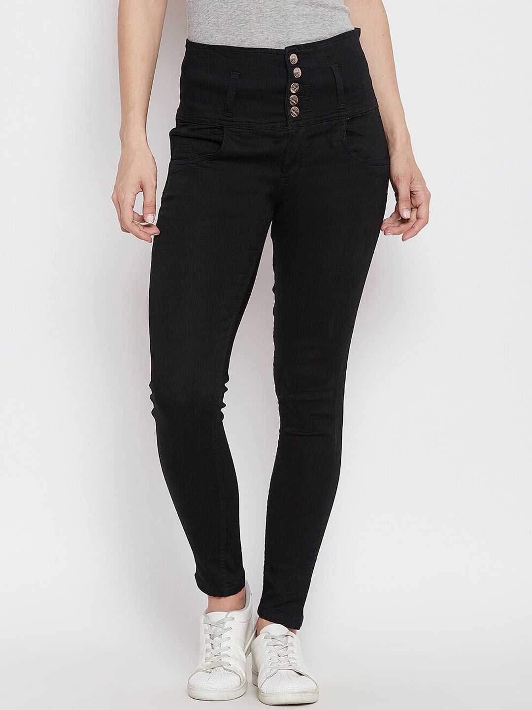 Nifty Women Black Slim Fit High-Rise Jeans Price in India