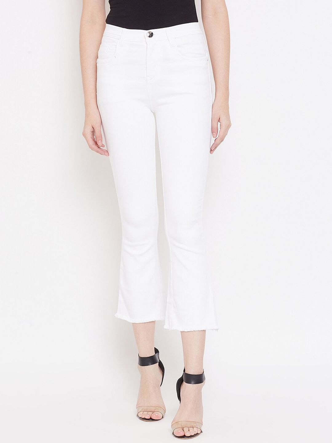 Nifty Women White Bootcut Mid-Rise Clean Look Jeans Price in India