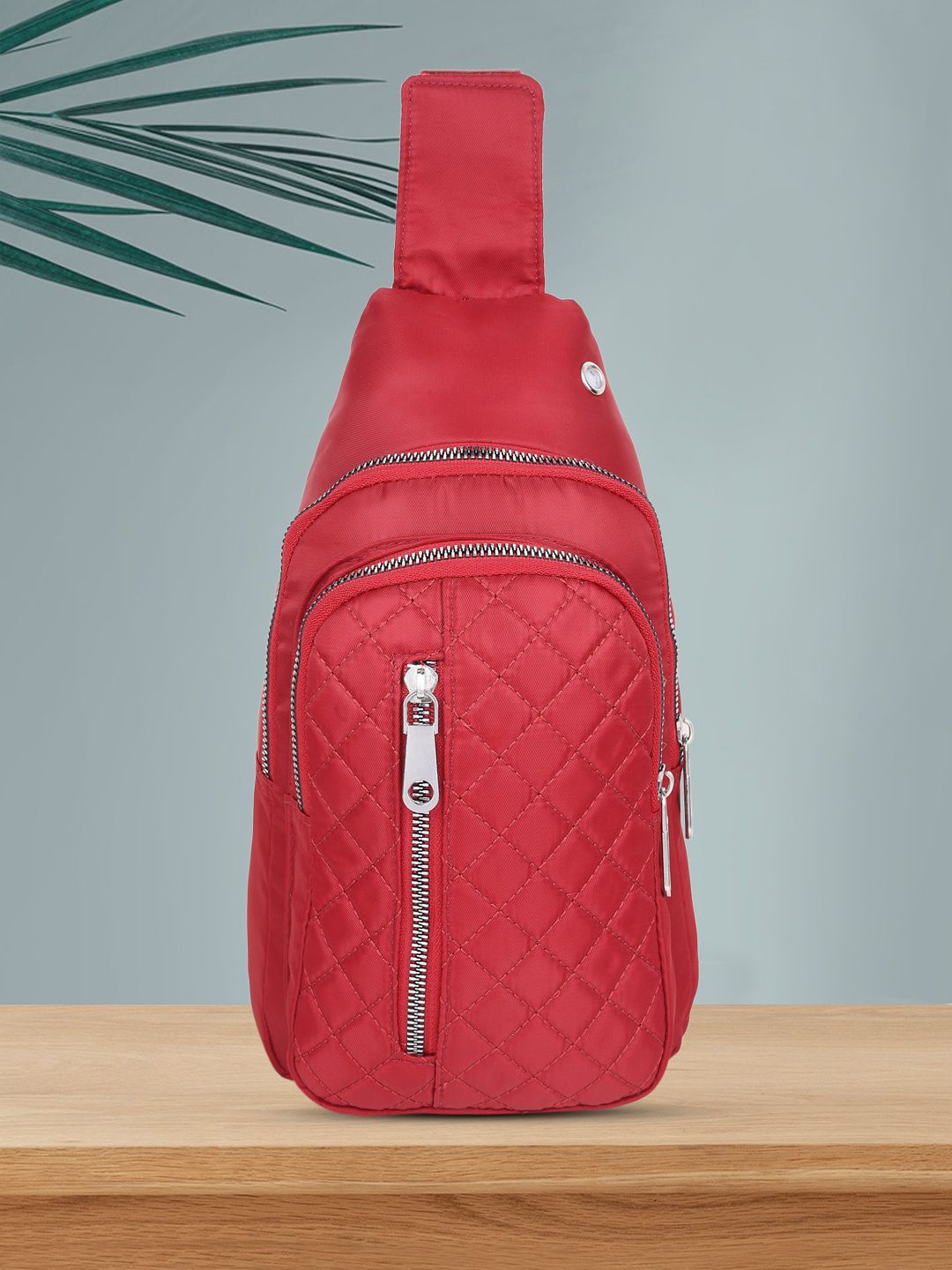 Apsis Women Red Quilted Backpack Price in India