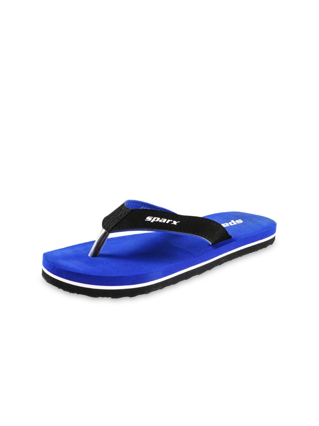 Sparx Women Blue & Black Printed Thong Flip-Flops Price in India